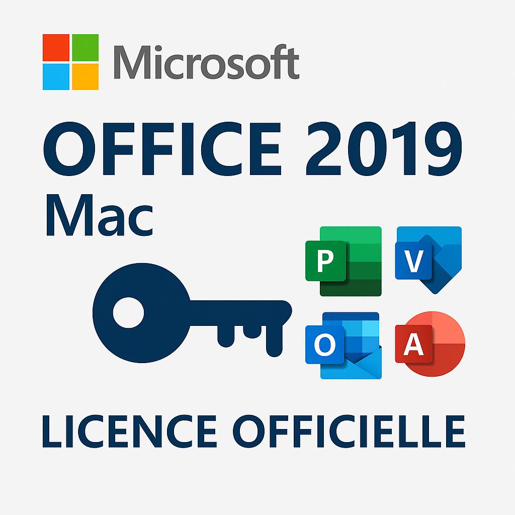 Clé de produit Microsoft Office 2019 pour Mac – licence officielle à vie, activation instantanée et compatible macOS sur Licence24.ch