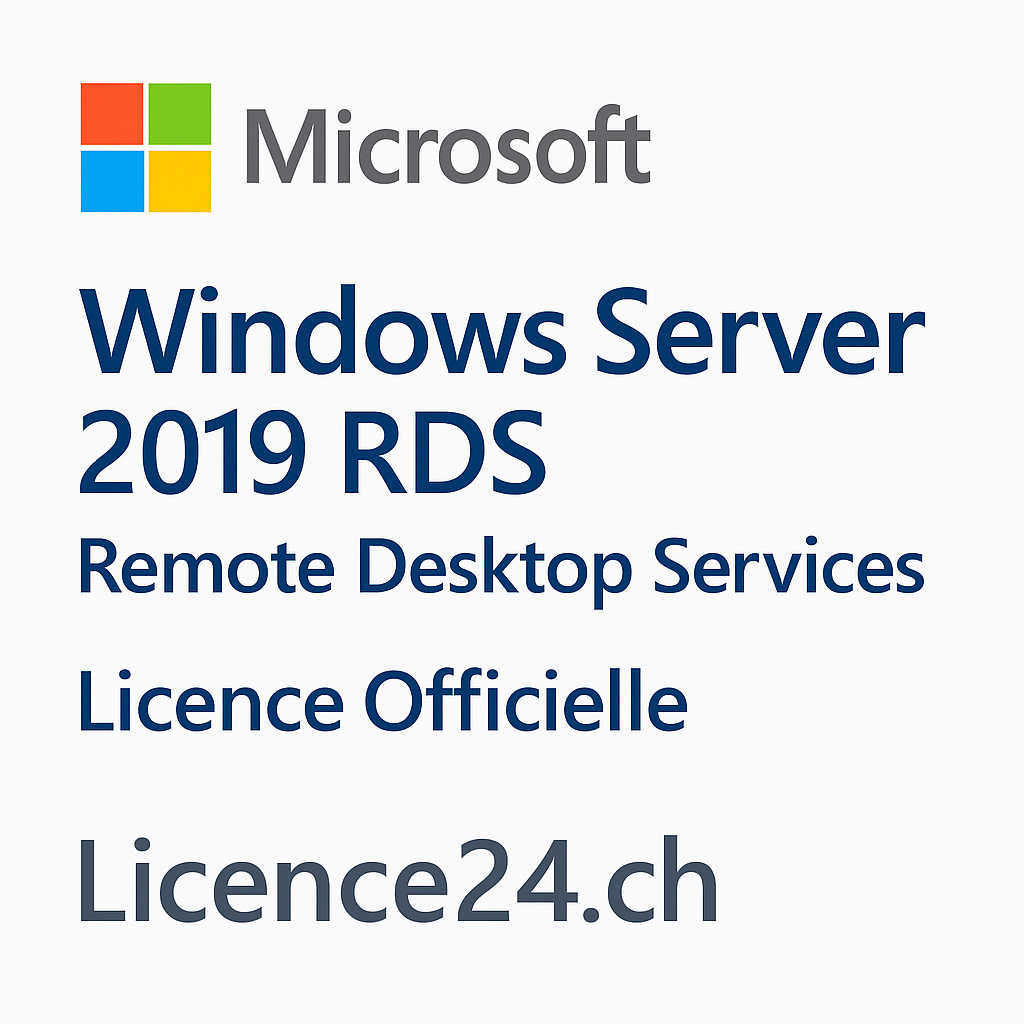 Licence officielle Microsoft Windows Server 2019 RDS Remote Desktop Services disponible sur Licence24.ch